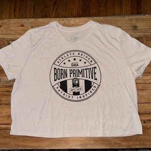 SOLD Born Primitive Crop Tee. Size L